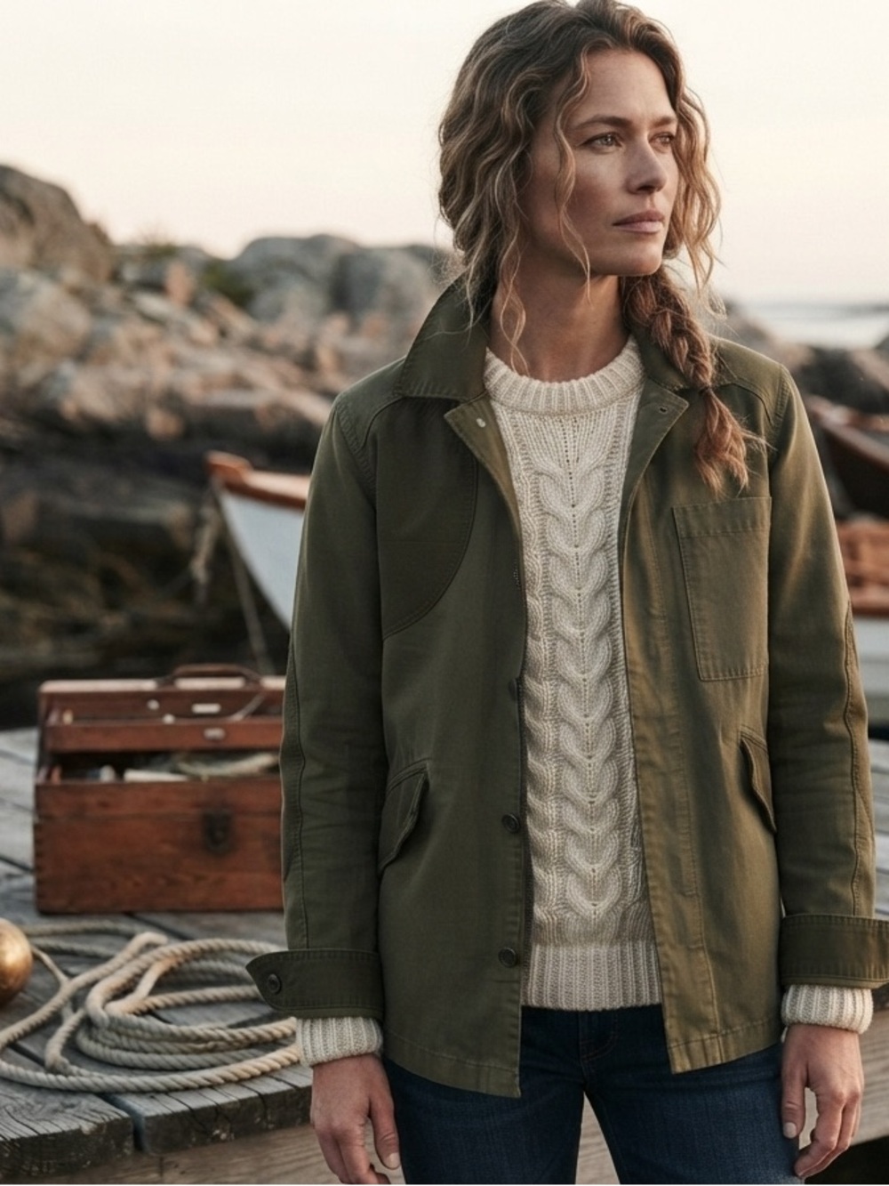 CURRENT ELLIOT Olive Green Jacket Rugged Casual Utility XS Oversized Autumn